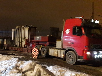 Перевозка трансформатора в ремонт, заказчик ЭЧ-4